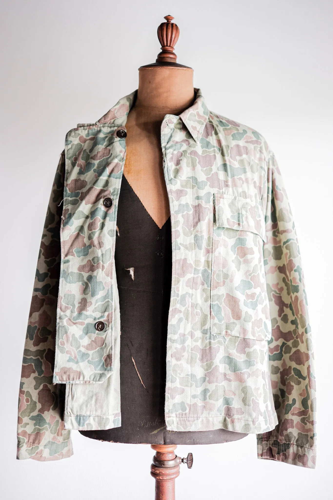 [~ 50's] Néerlandais Army Frogspin Camouflage Camouflage Field Veste Taille.46