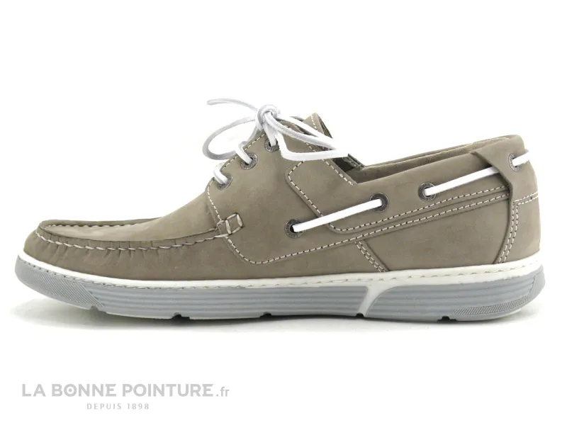 Achat chaussures Cotemer Homme Chaussure bateau, vente Cotemer KERLOUIS Beige - lacet blanc - Chaussure bateau Homme