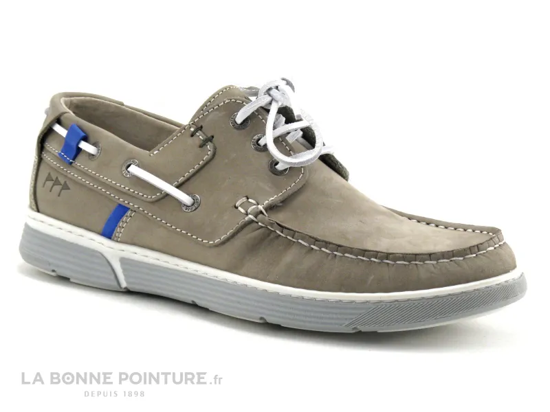 Achat chaussures Cotemer Homme Chaussure bateau, vente Cotemer KERLOUIS Beige - lacet blanc - Chaussure bateau Homme