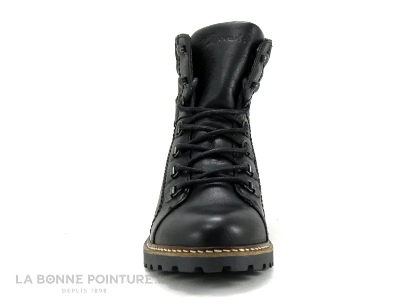 Achat chaussures Moran's Femme Boots, vente Morans SALEXIS Noir - Bottine Femme cuir noir a lacet