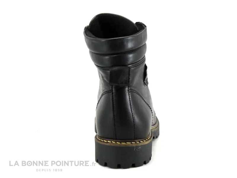 Achat chaussures Moran's Femme Boots, vente Morans SALEXIS Noir - Bottine Femme cuir noir a lacet