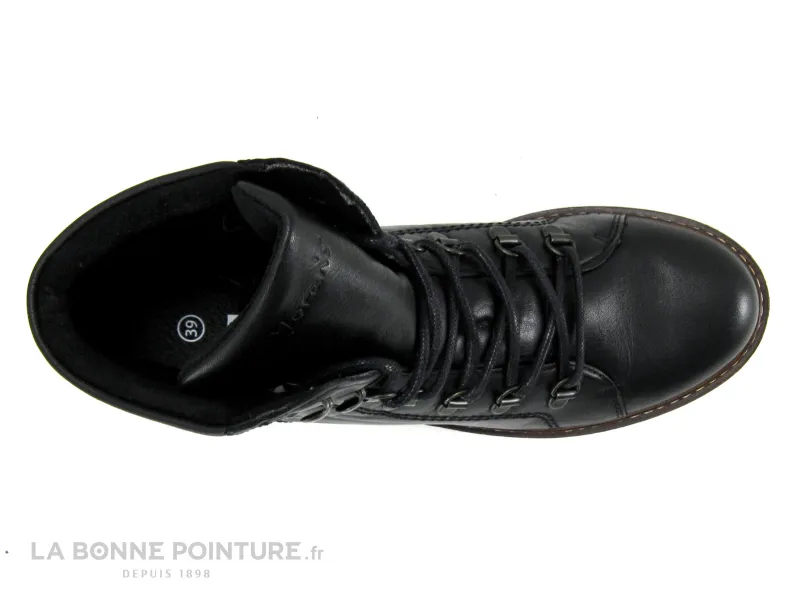 Achat chaussures Moran's Femme Boots, vente Morans SALEXIS Noir - Bottine Femme cuir noir a lacet