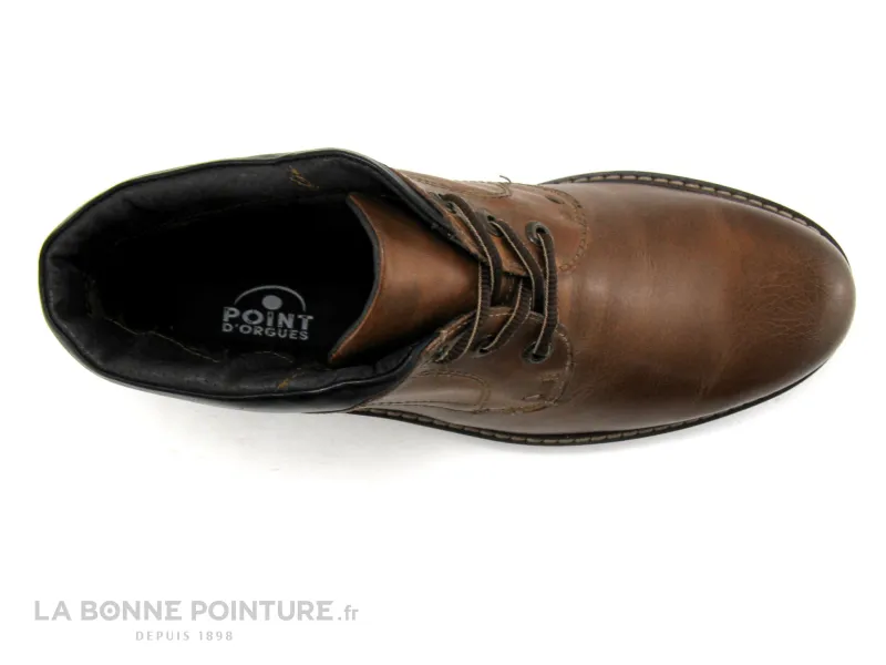 Achat chaussures Point d Orgues Homme Boots, vente Point d Orgues ADEMOUR Marron - Chaussure montante