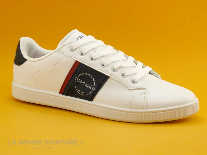 Achat chaussures Teddy Smith Homme Basket, vente Teddy Smith TURBO - White Deep - Sneakers mode Homme