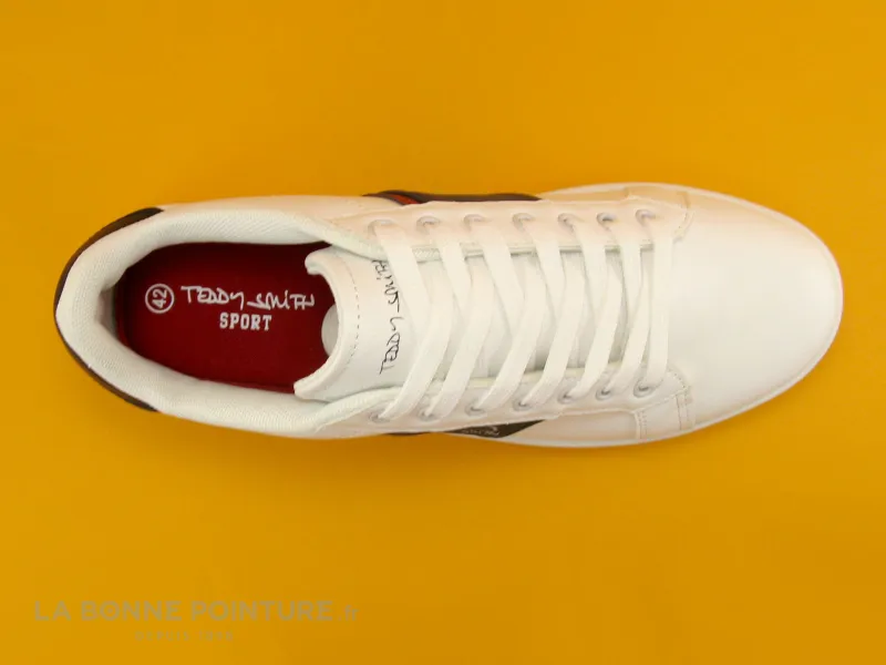 Achat chaussures Teddy Smith Homme Basket, vente Teddy Smith TURBO - White Deep - Sneakers mode Homme