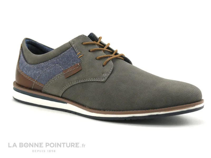 Achat chaussures ZERO faute Homme Ville / Travail, vente Point d Orgues 20183 KEROVOL - Gris - Jeans - Chaussure derbi H