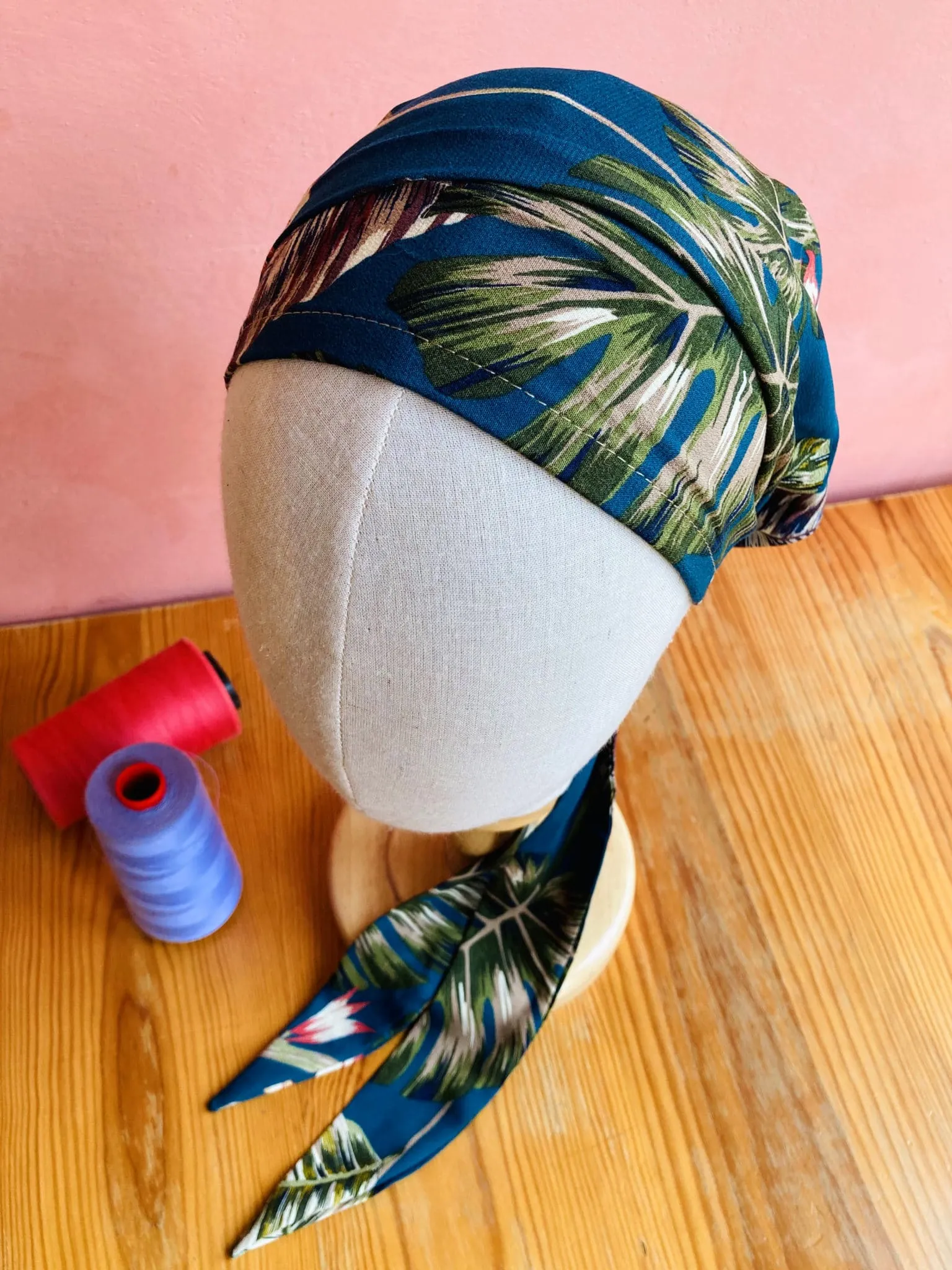 Bandeau chimiothérapie Palme vert | Atelier Foudre Turbans