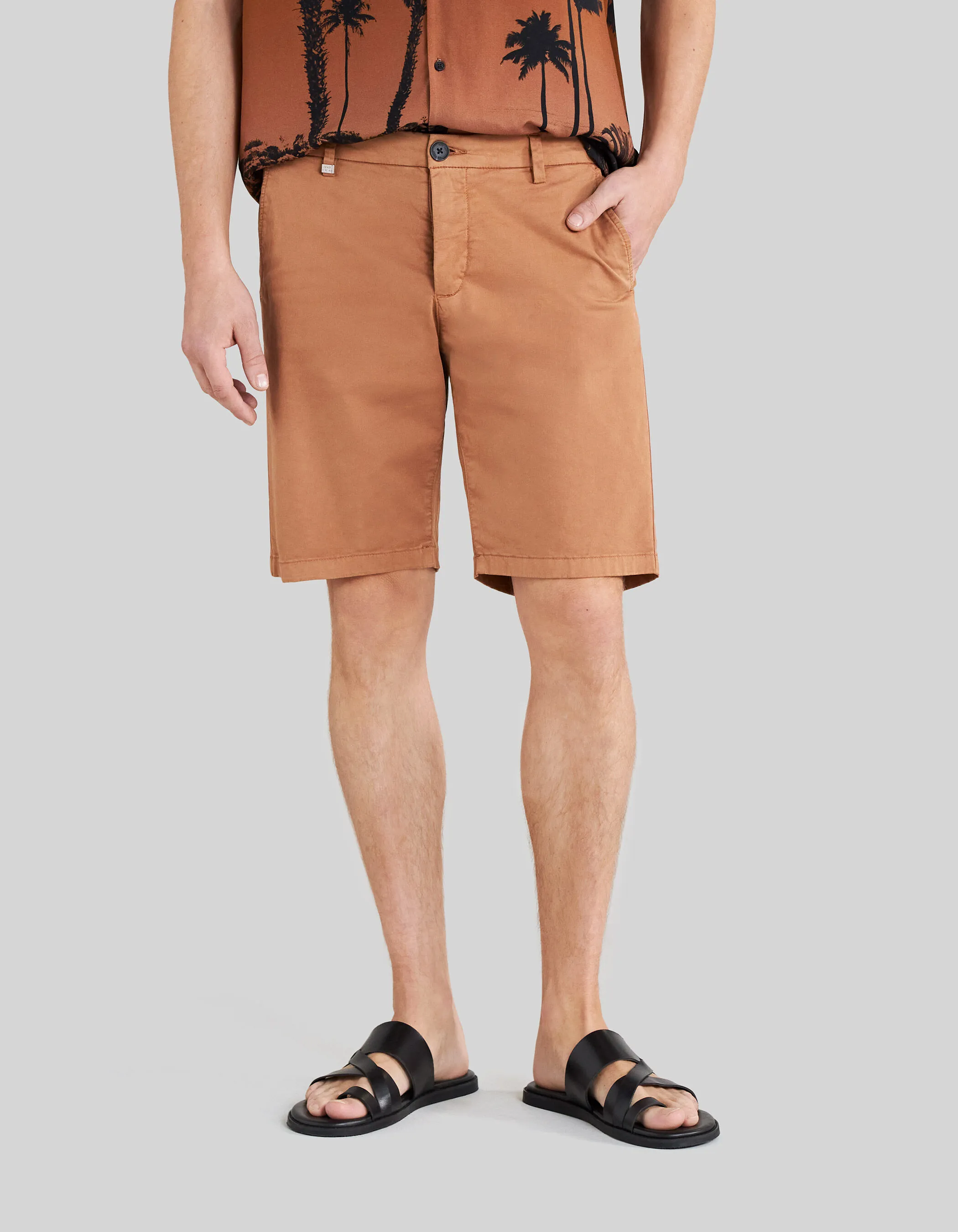 Bermuda chino TAPERED cognac Homme