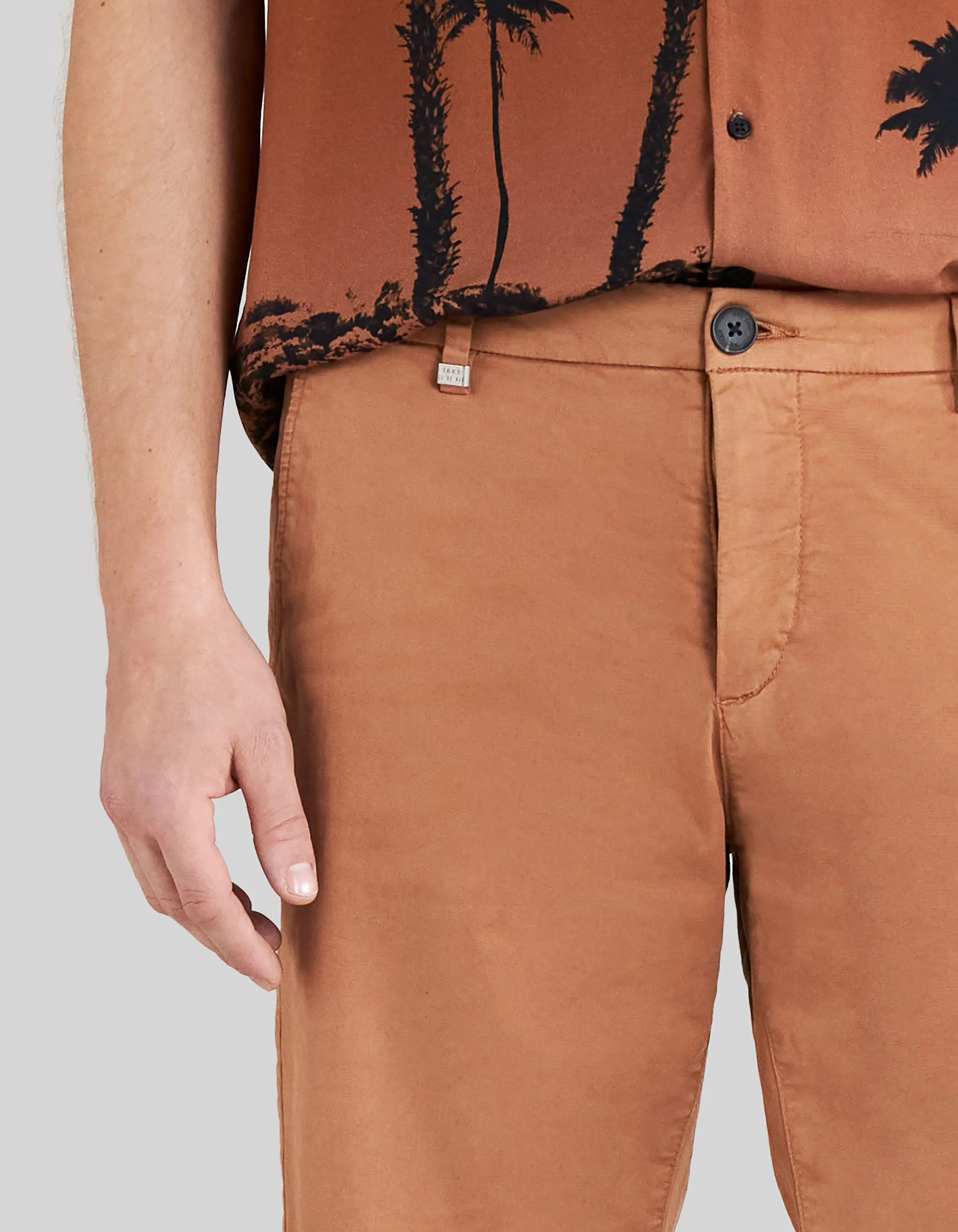 Bermuda chino TAPERED cognac Homme