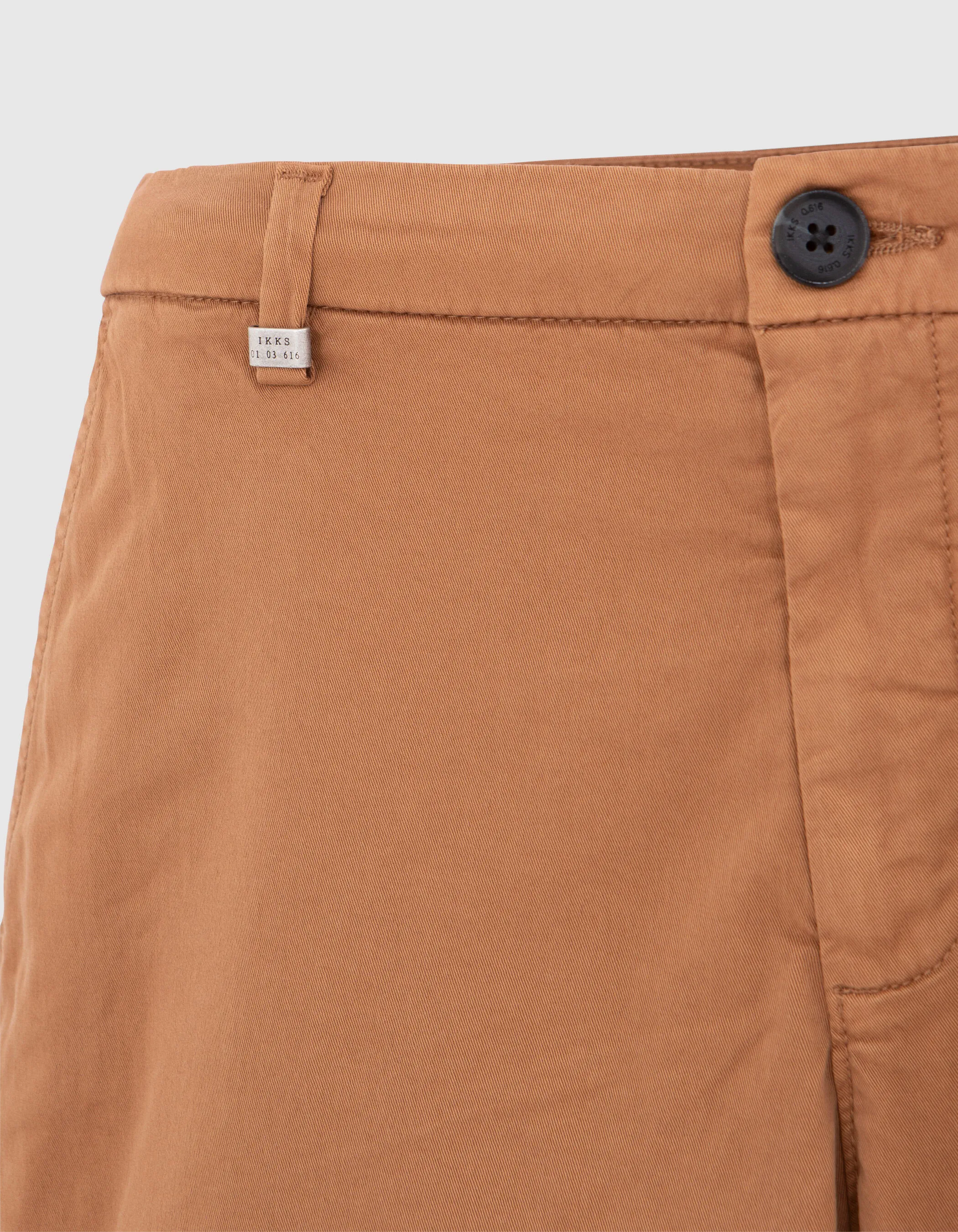 Bermuda chino TAPERED cognac Homme