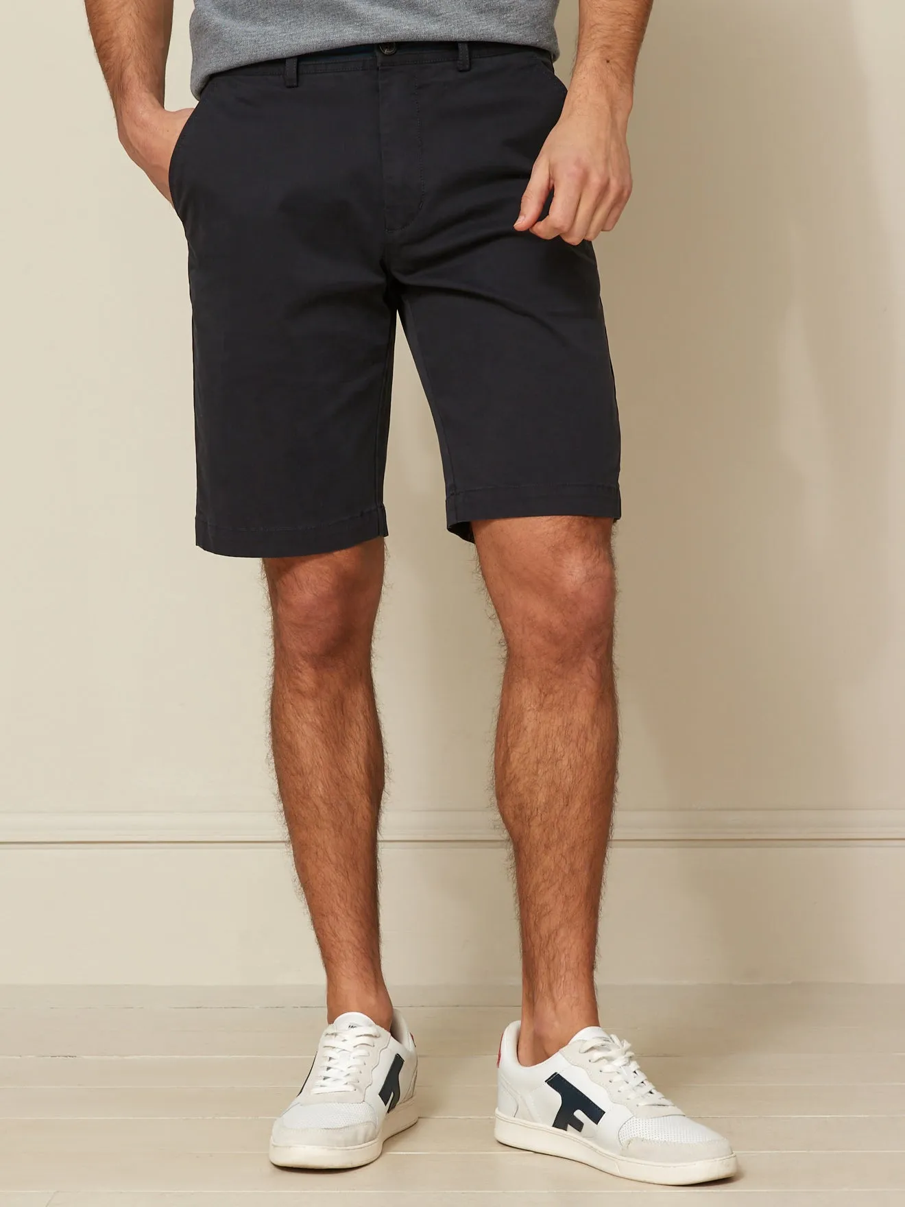 Bermuda droit homme coton stretch