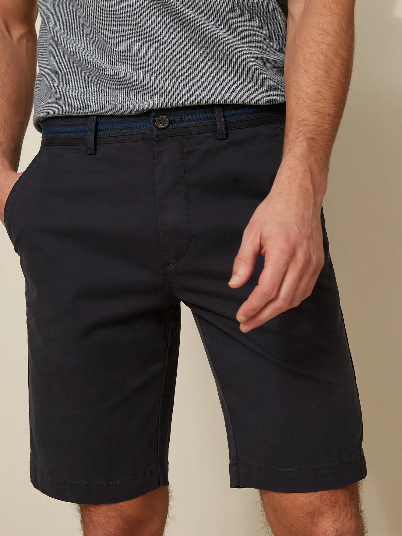 Bermuda droit homme coton stretch