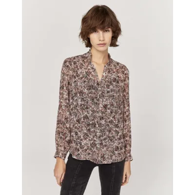 Blouse en voile recyclé imprimé papillon - Peau - IKKS