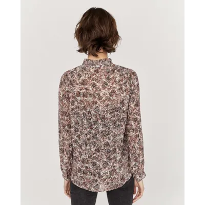 Blouse en voile recyclé imprimé papillon - Peau - IKKS