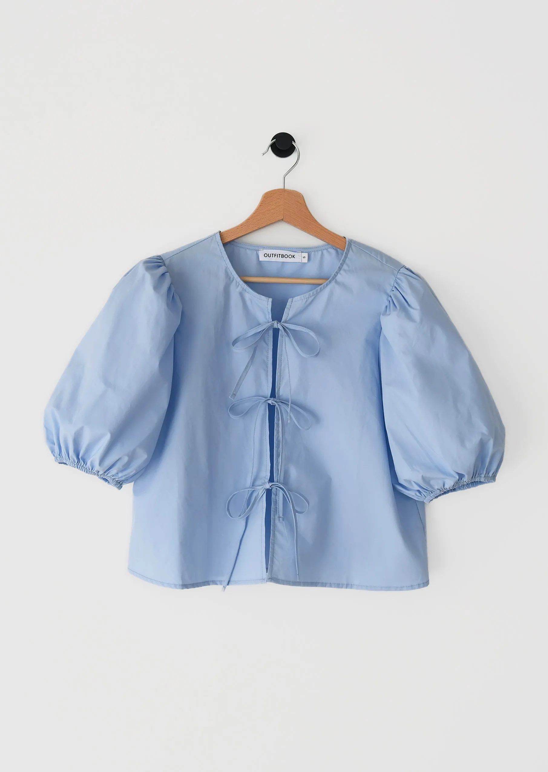 Blouse manches bouffantes à nouer