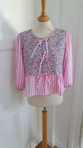 Blouse peplum mix - pièce unique - IK.NAAI