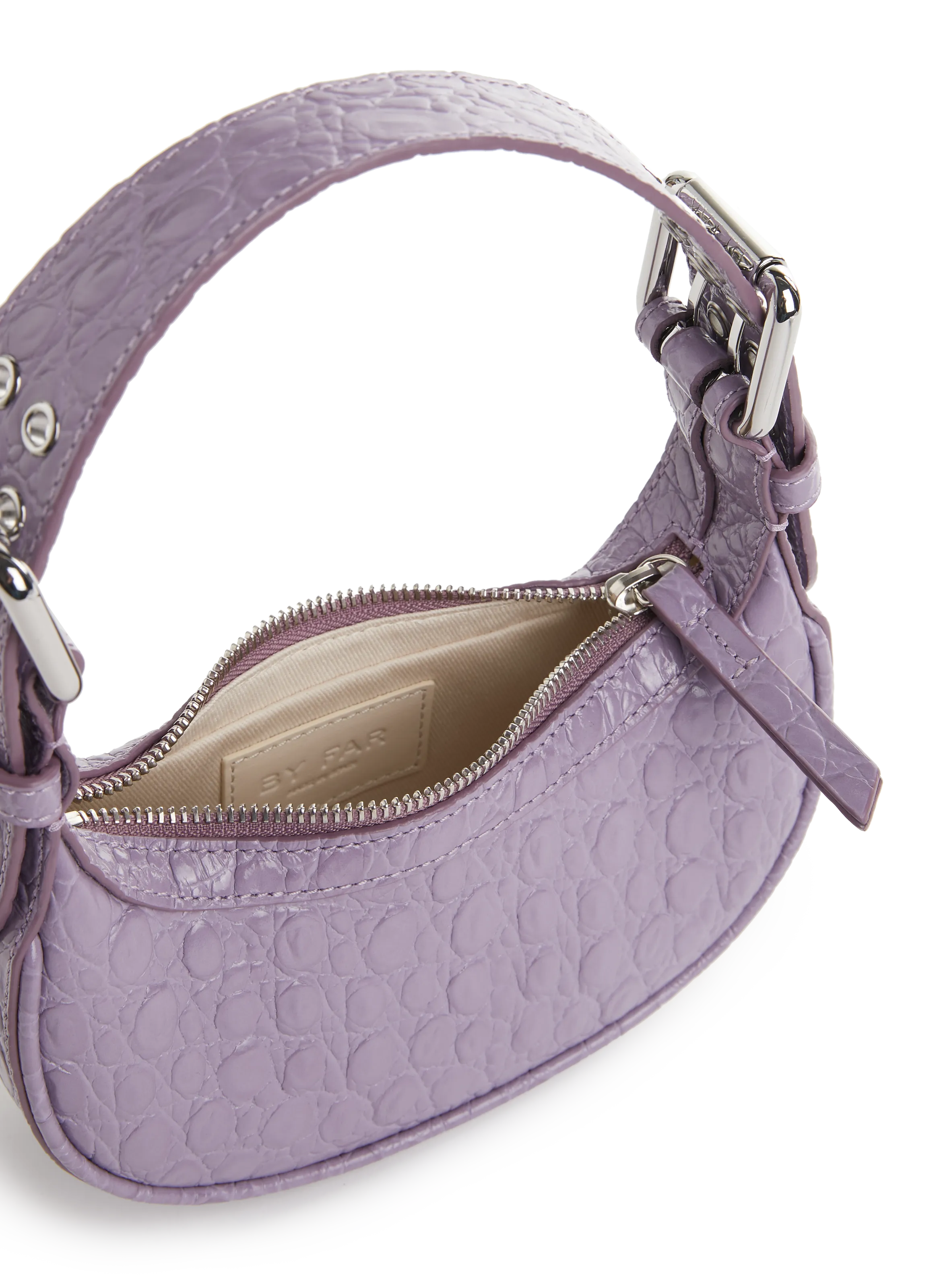 BY FAR  Mini sac Soho en cuir embossé - Violet