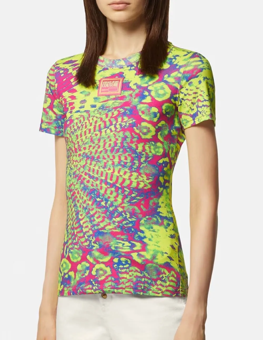 Camiseta Versace Jeans Couture Animalier Piece Multicolor Mujer