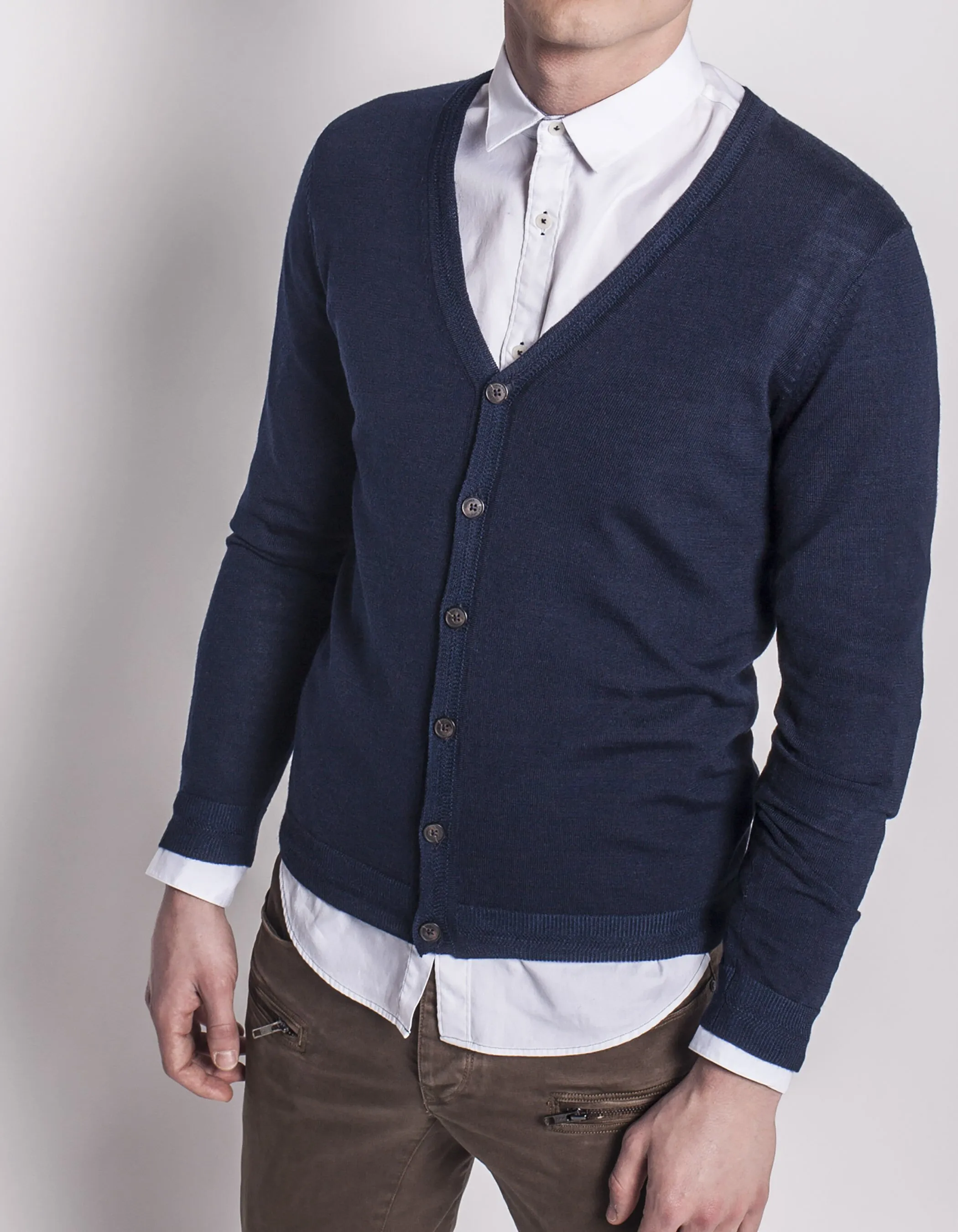 Cardigan col V homme