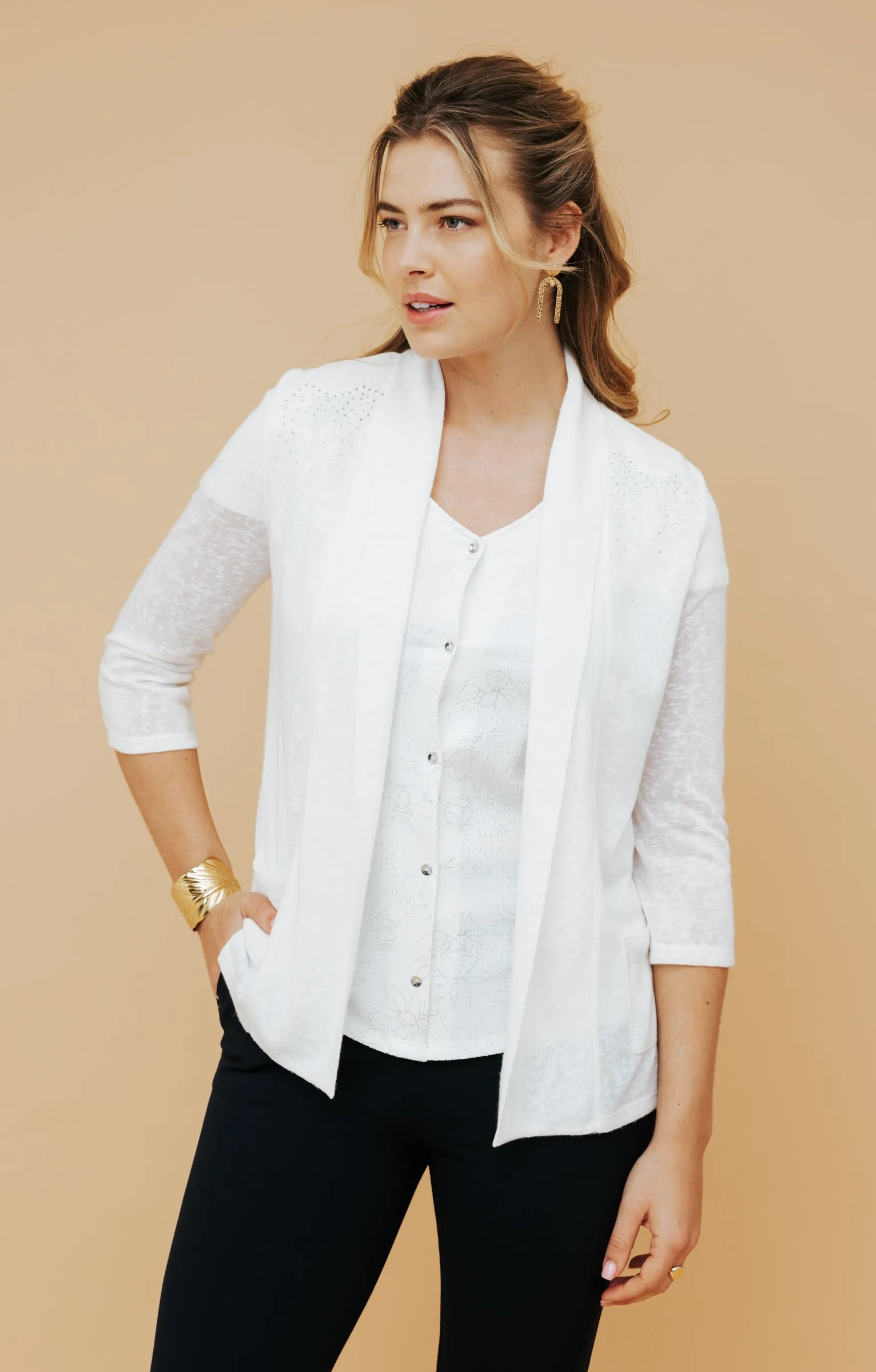 Cardigan col écharpe - 27,96 €