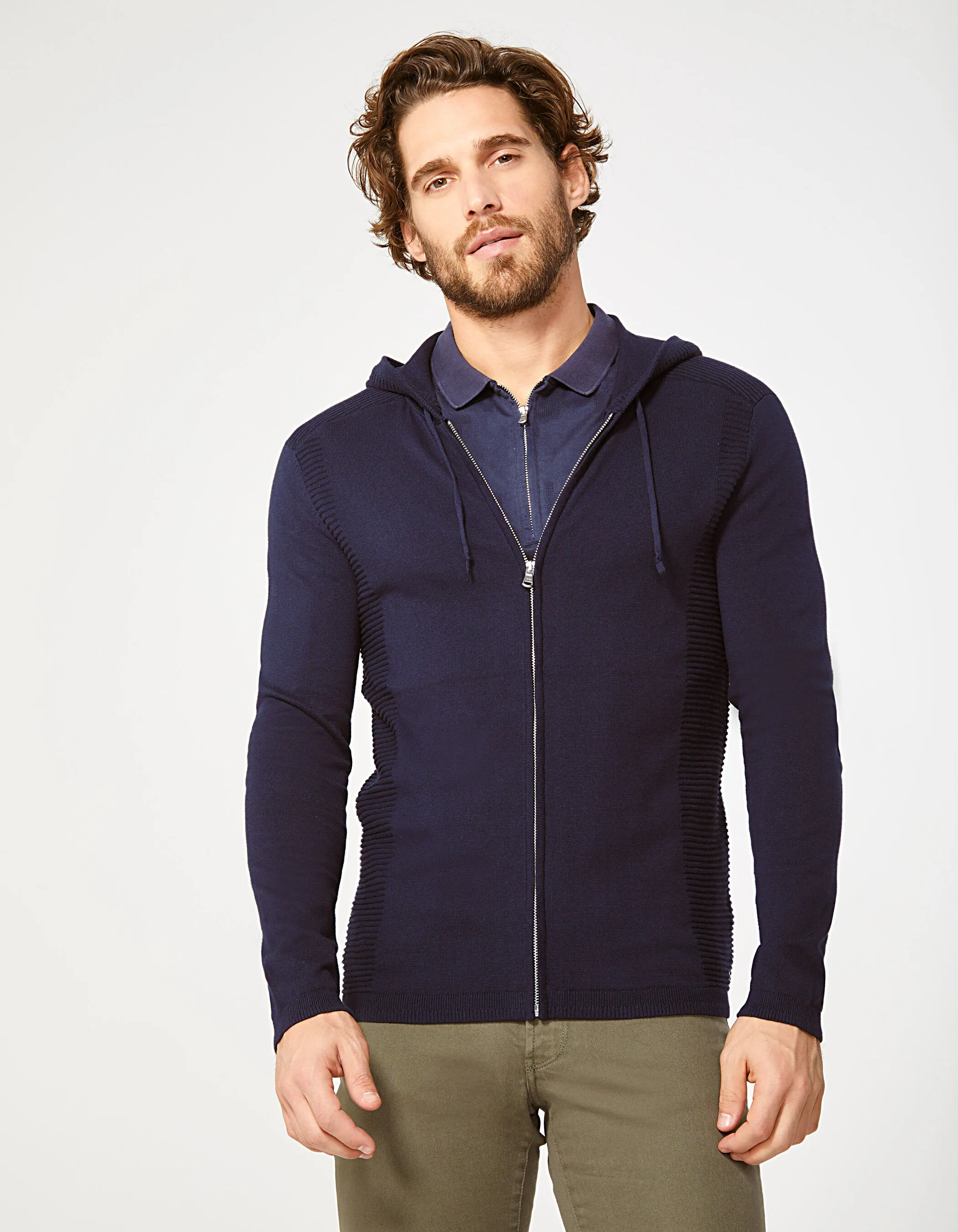 Cardigan marine homme