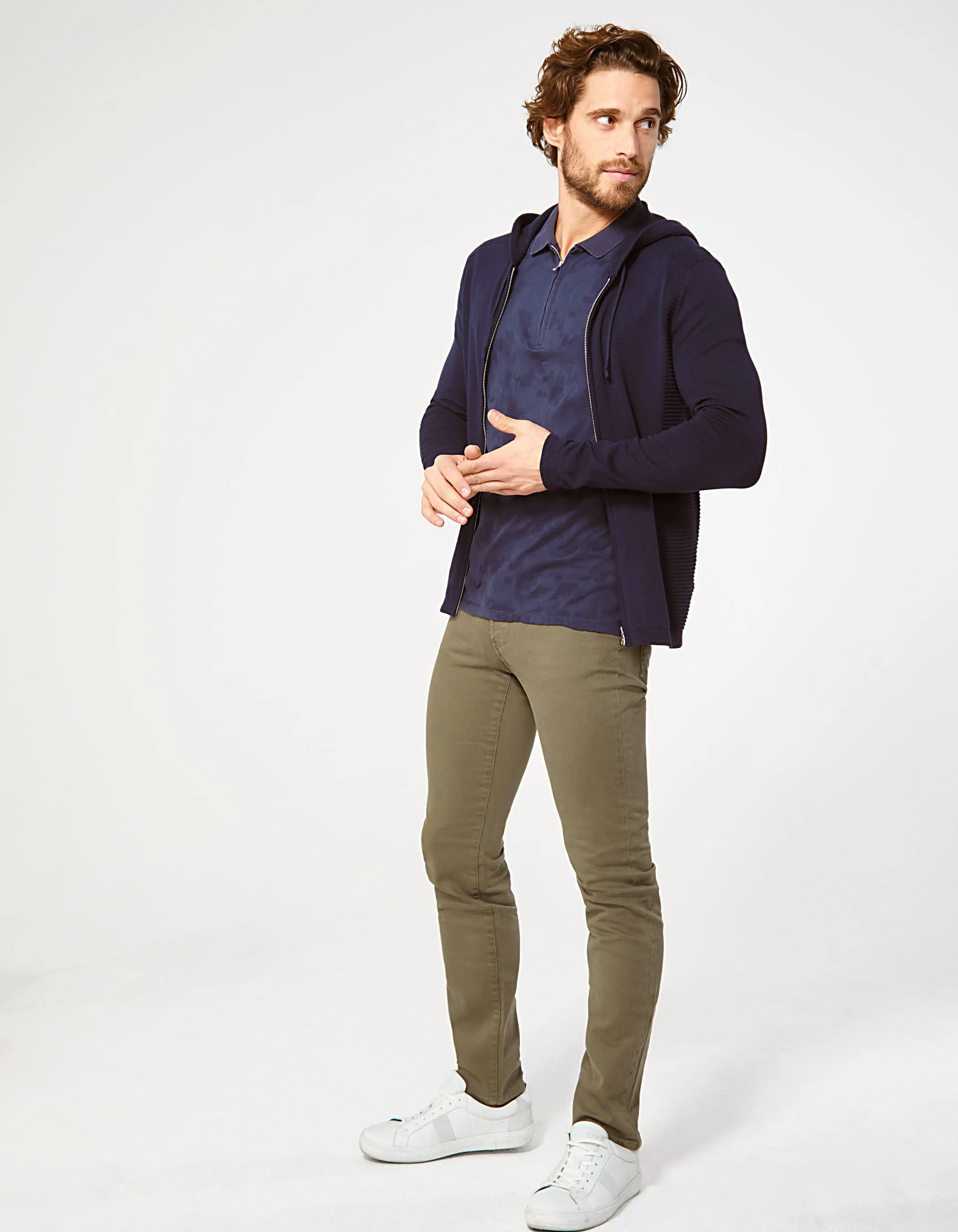 Cardigan marine homme