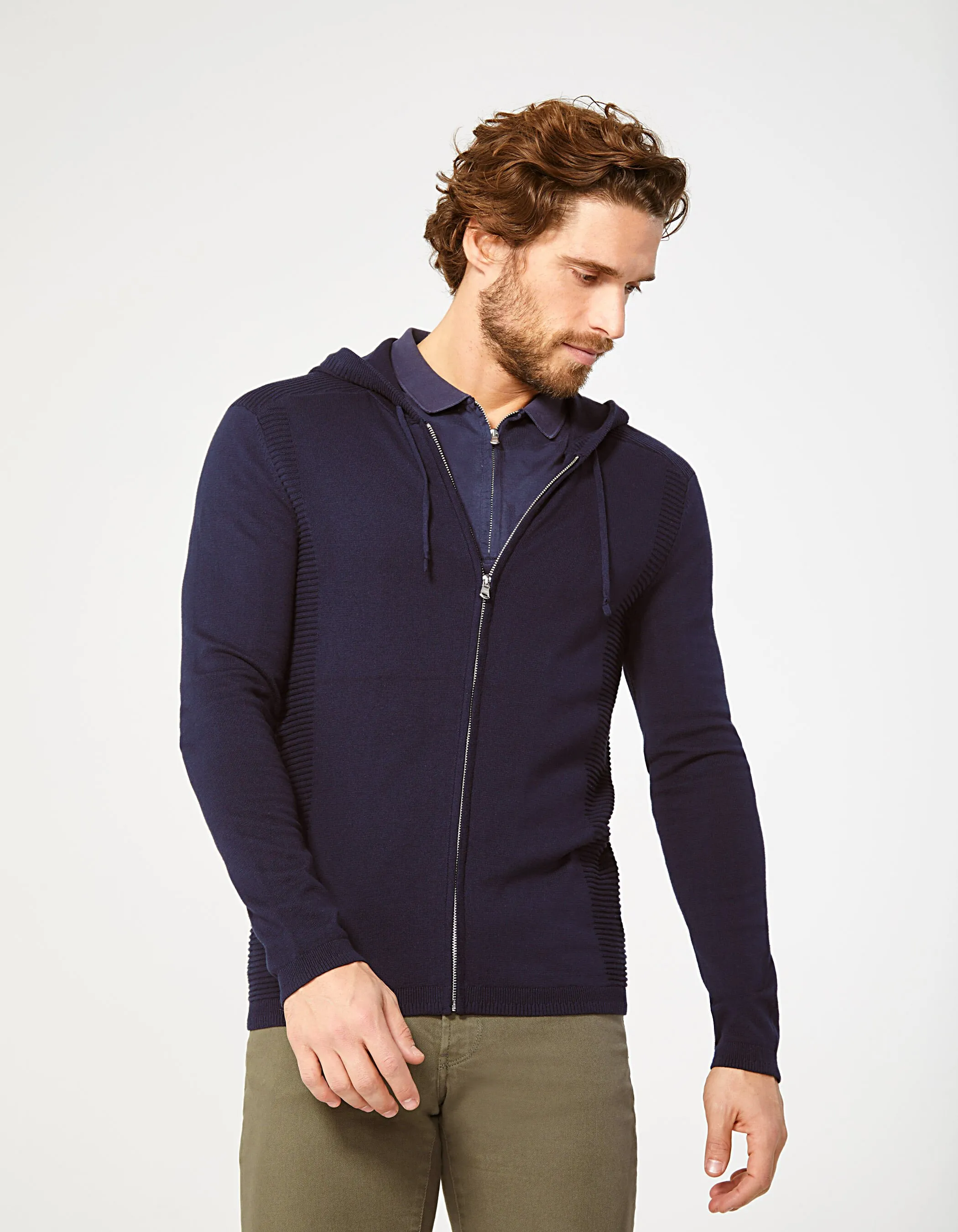 Cardigan marine homme