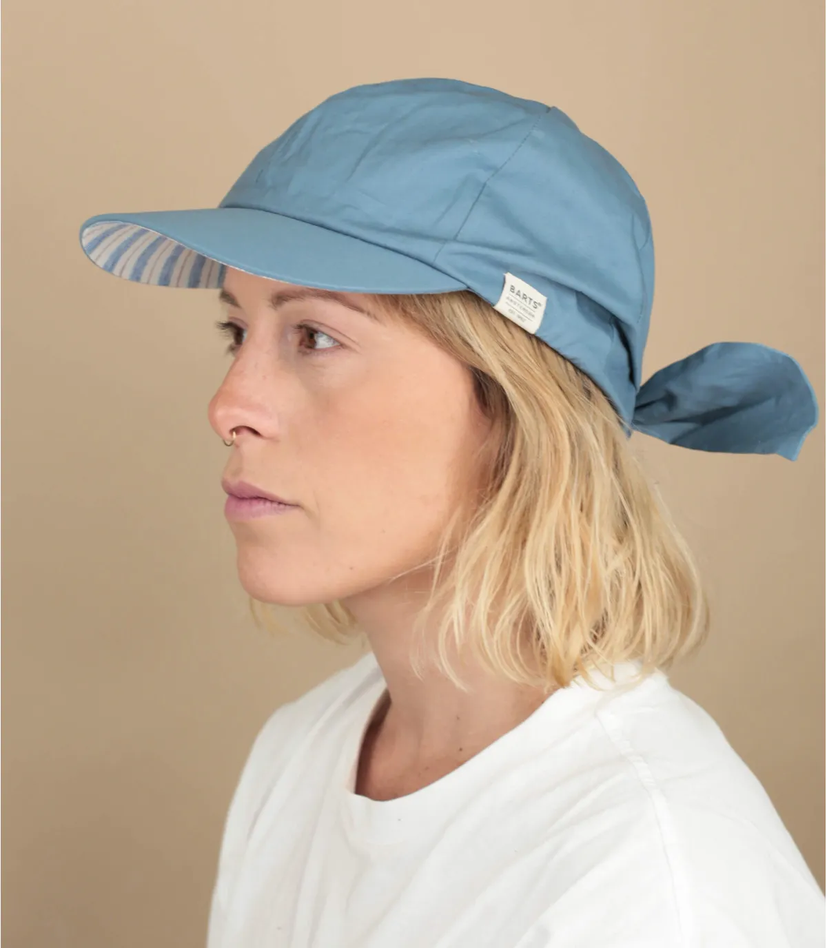 casquette femme  bleue à nœud - Wupper blue Barts : Headict