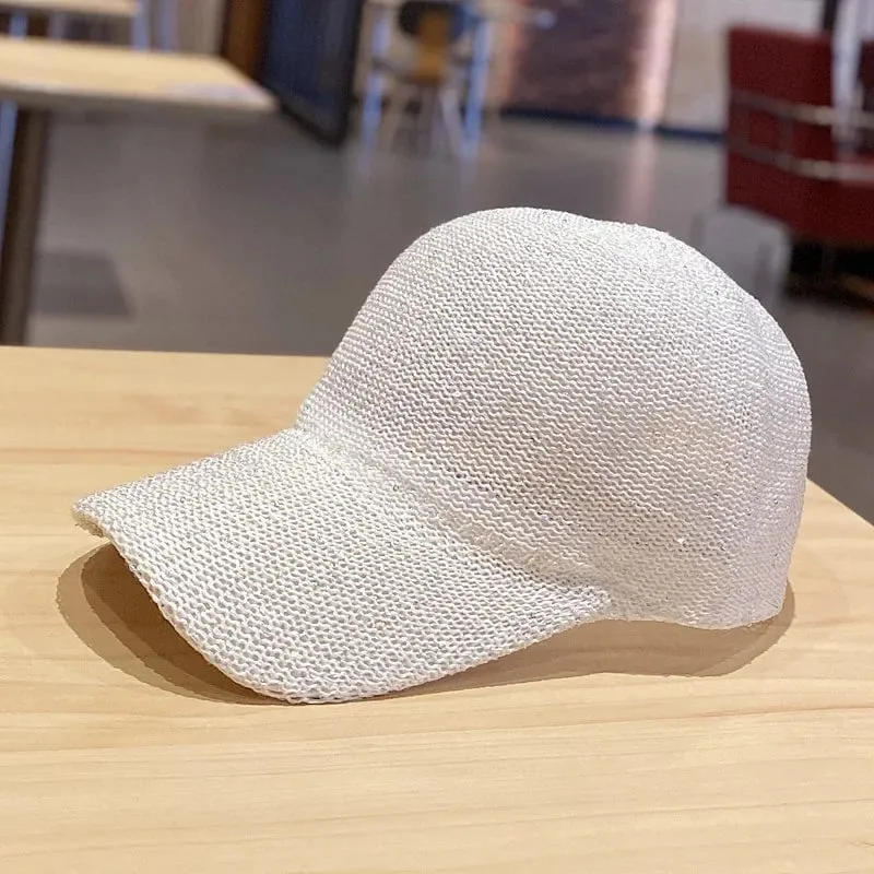 Casquette femme en paille