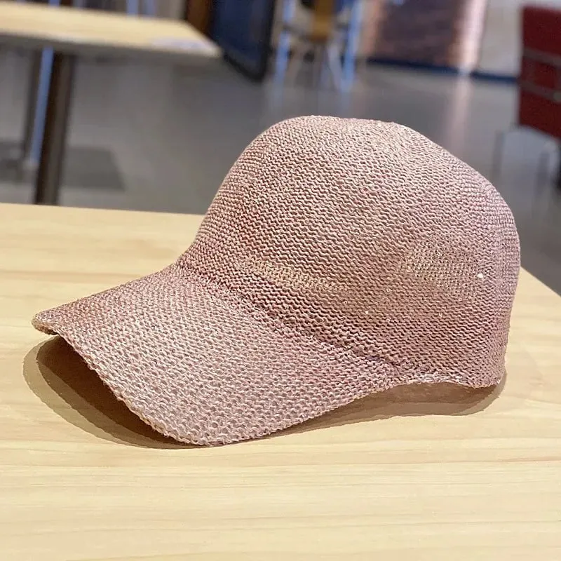 Casquette femme en paille