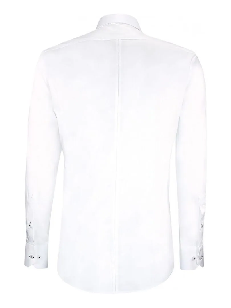 Chemise brodée satin de coton BROIDERY - Blanc