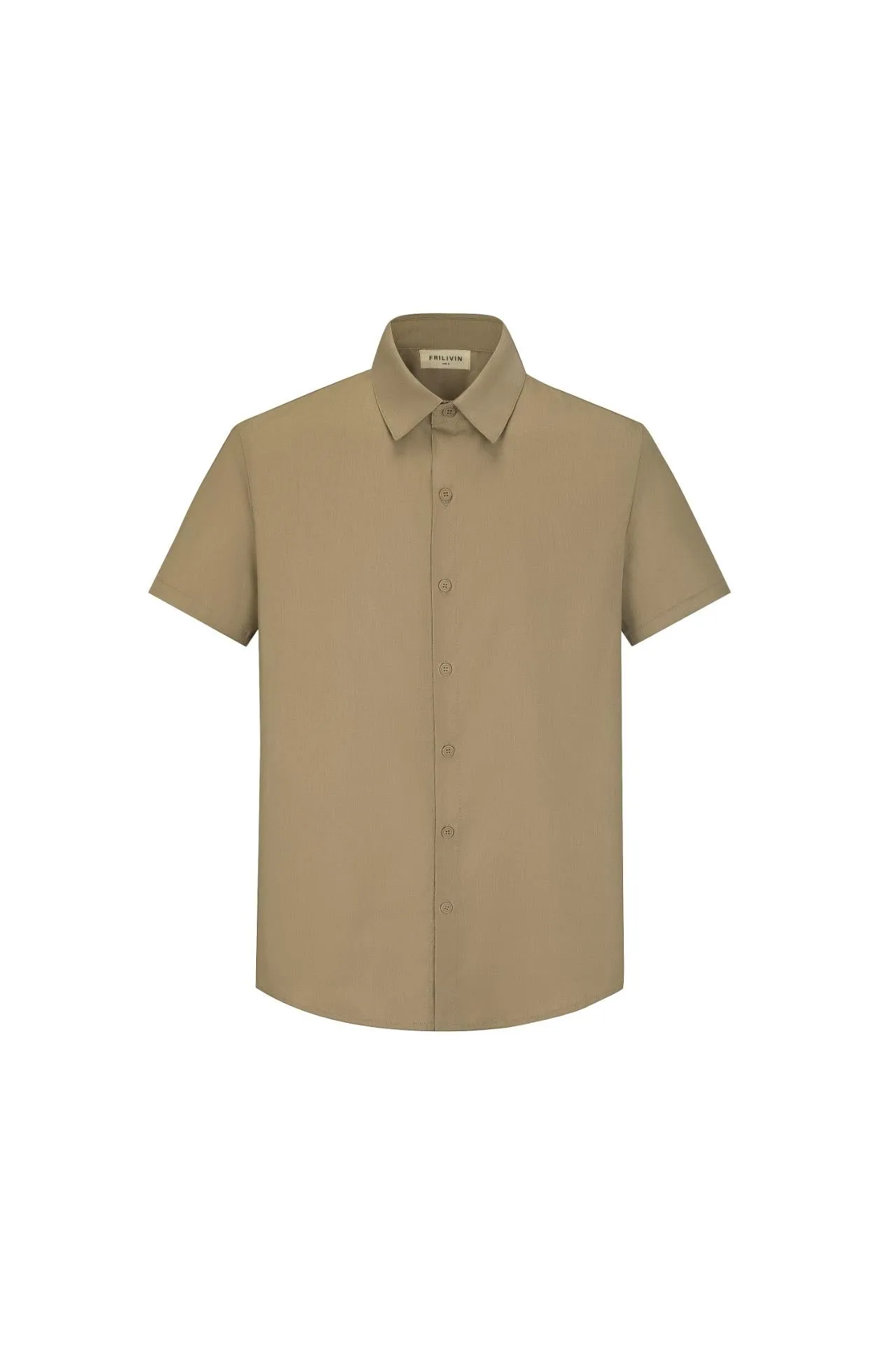 Chemise classique unie à manches courtes