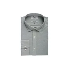 Chemise coton lin vert tilleul unie Silbert