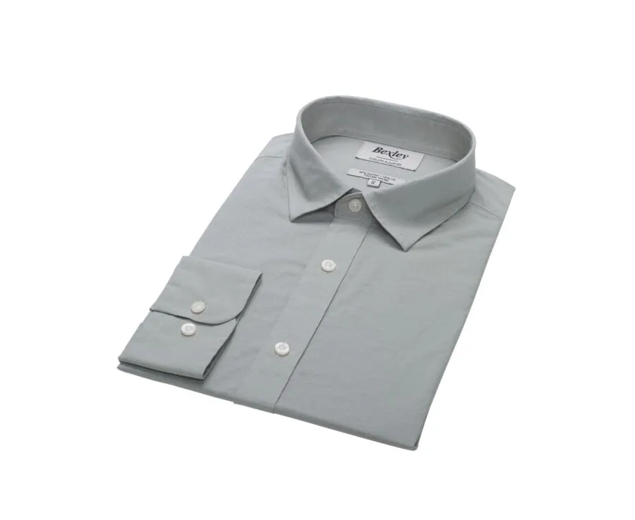 Chemise coton lin vert tilleul unie Silbert