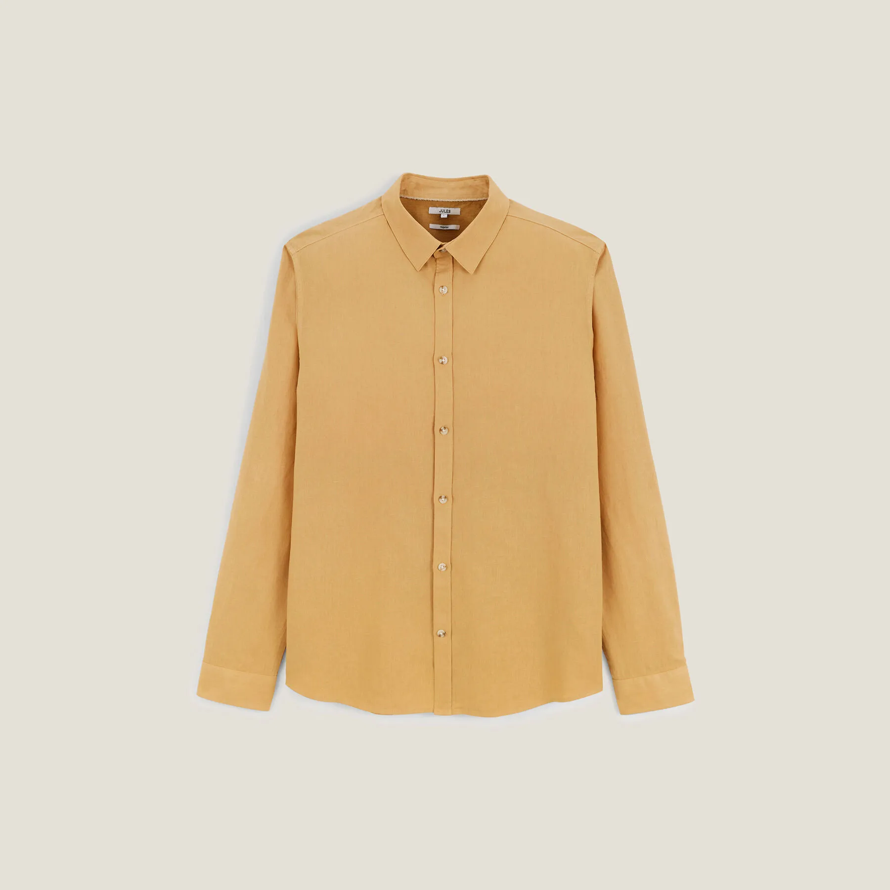 Chemise en coton lin Jaune | Jules