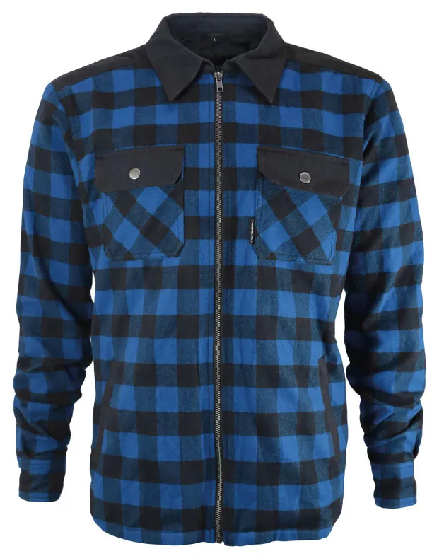 Chemise Harisson Ranger noir bleu, surchemise moto CE