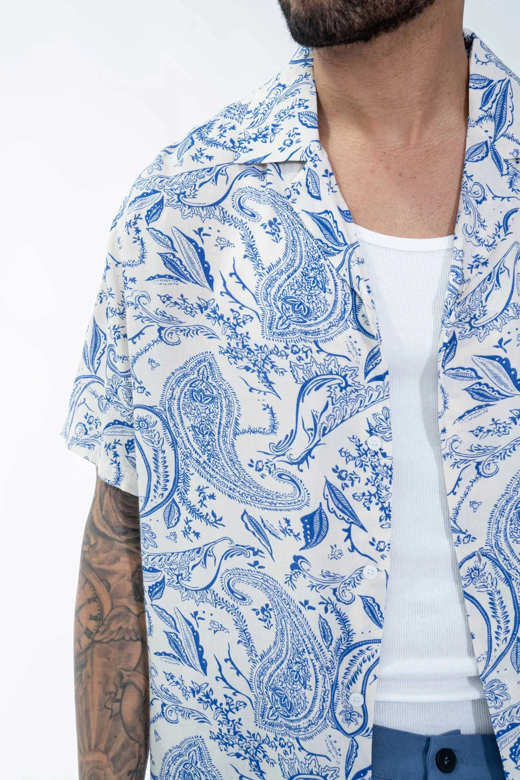 Chemise imprimée paisley