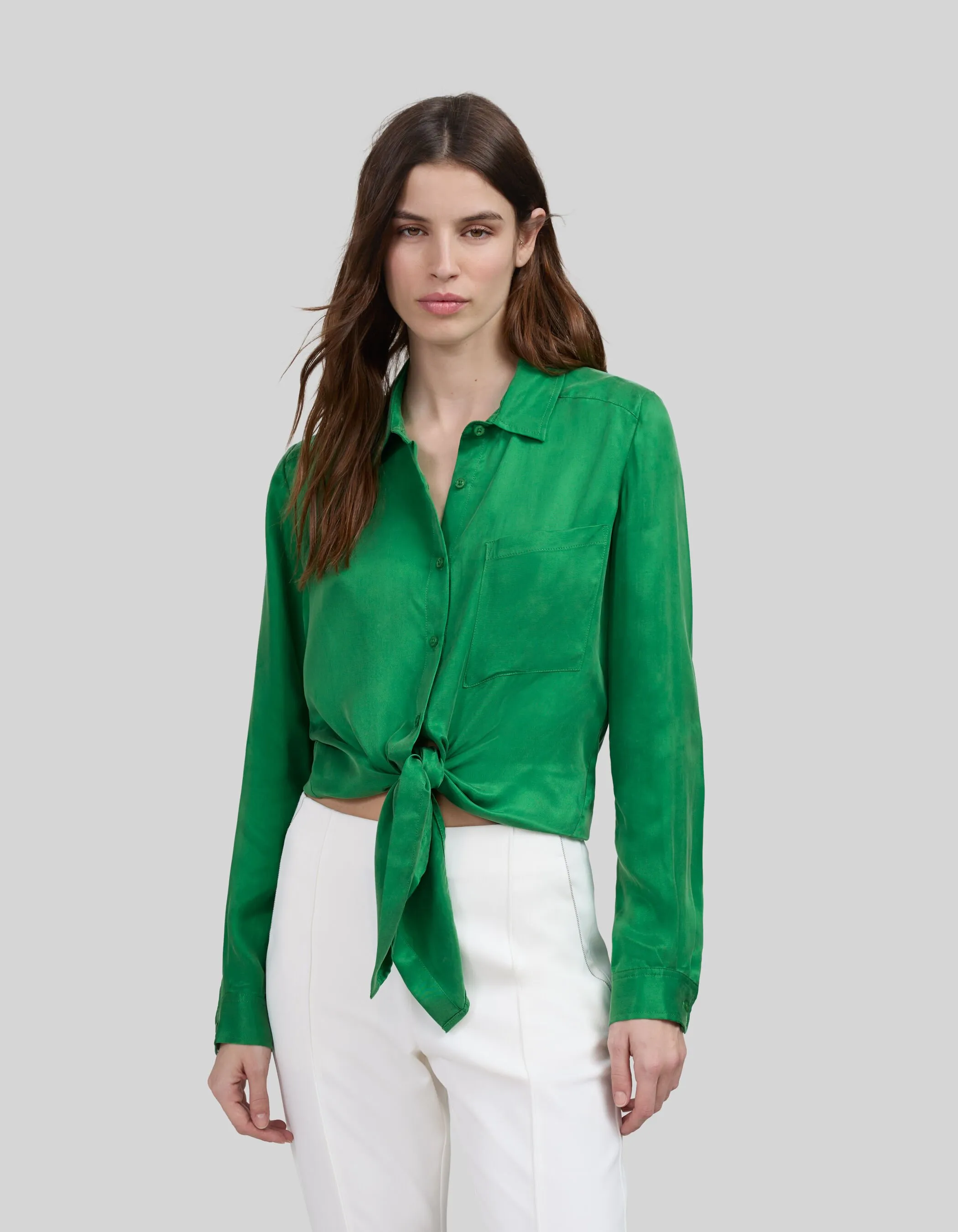 Chemise menthe à nouer Femme