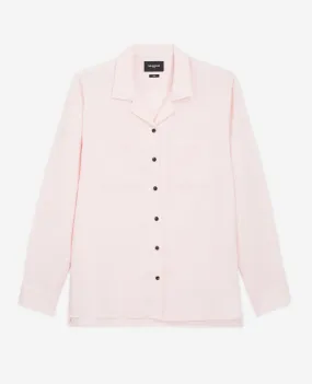 Chemise oversize rose tencel boutonnée