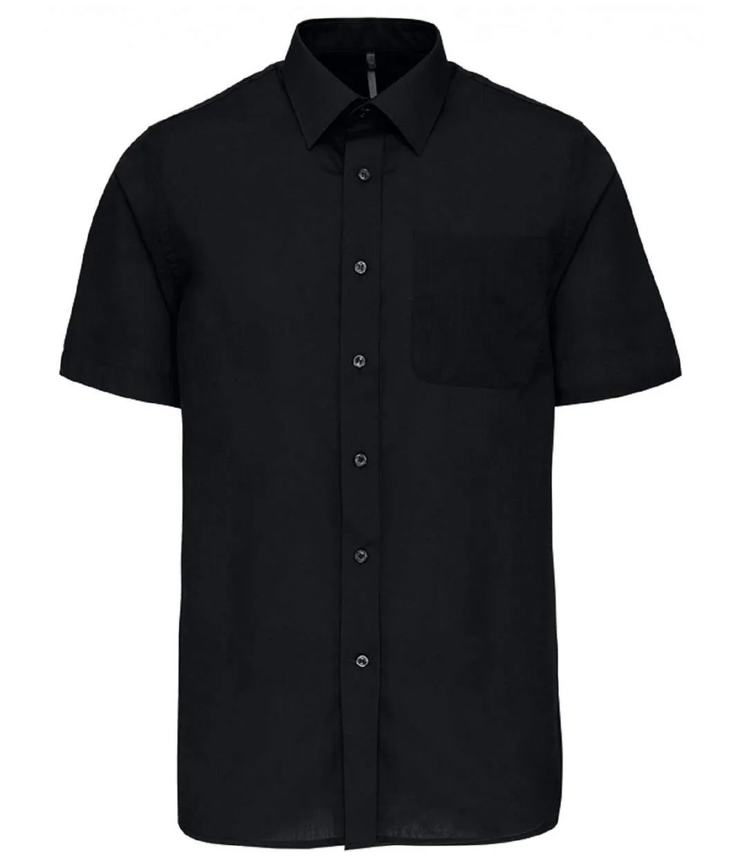 Chemise popeline manches courtes - K551- noir - homme