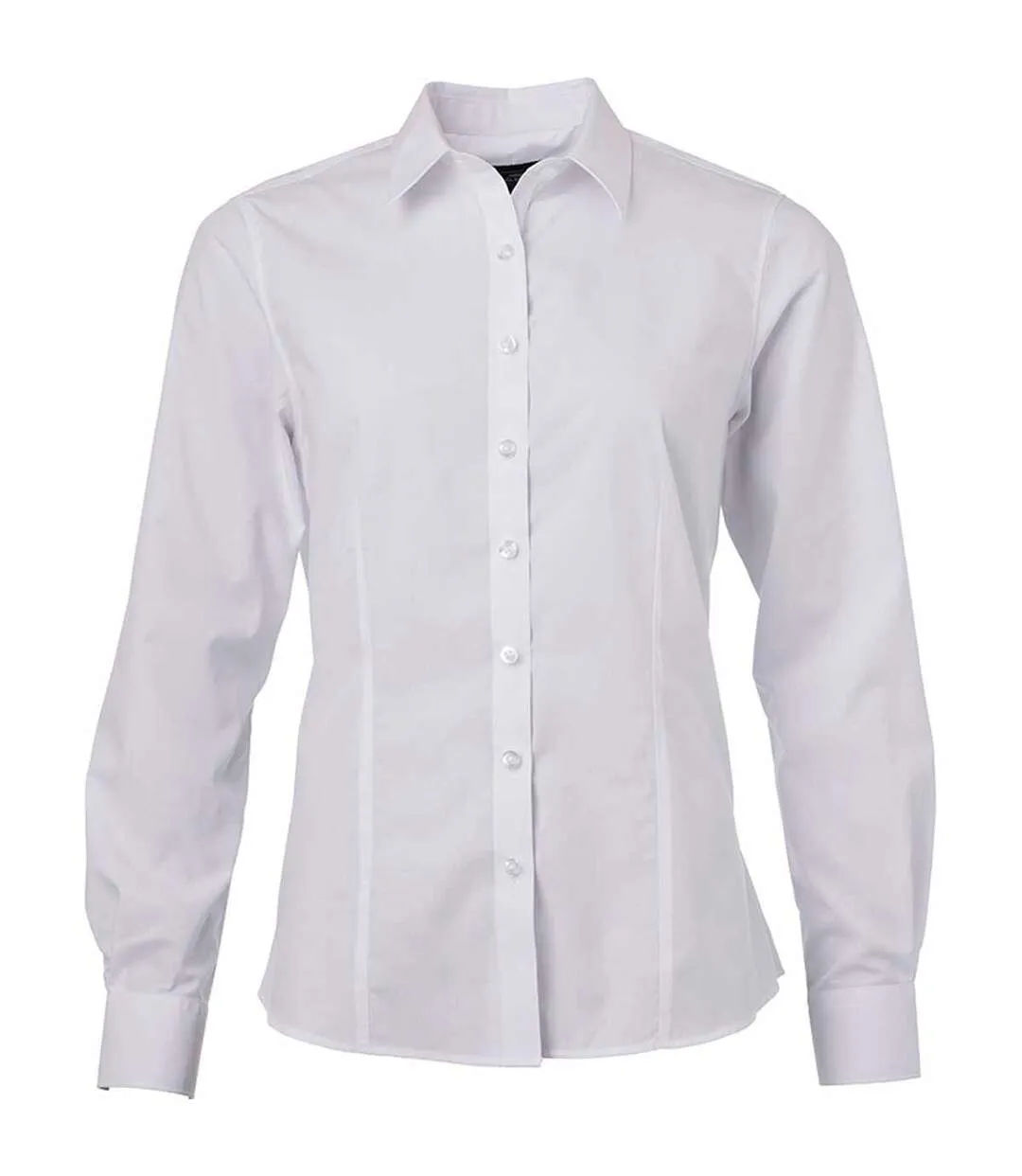 chemise popeline manches longues - JN677 - femme - blanc