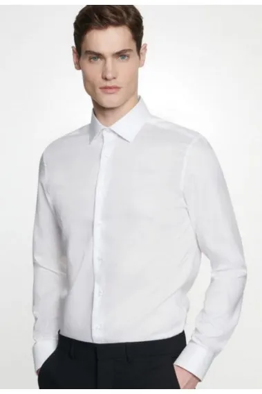 Chemise slim armurée blanche Taille 37 Couleur Blanc