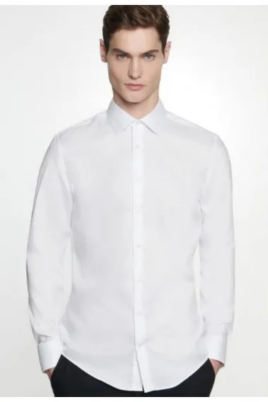 Chemise slim armurée blanche Taille 37 Couleur Blanc