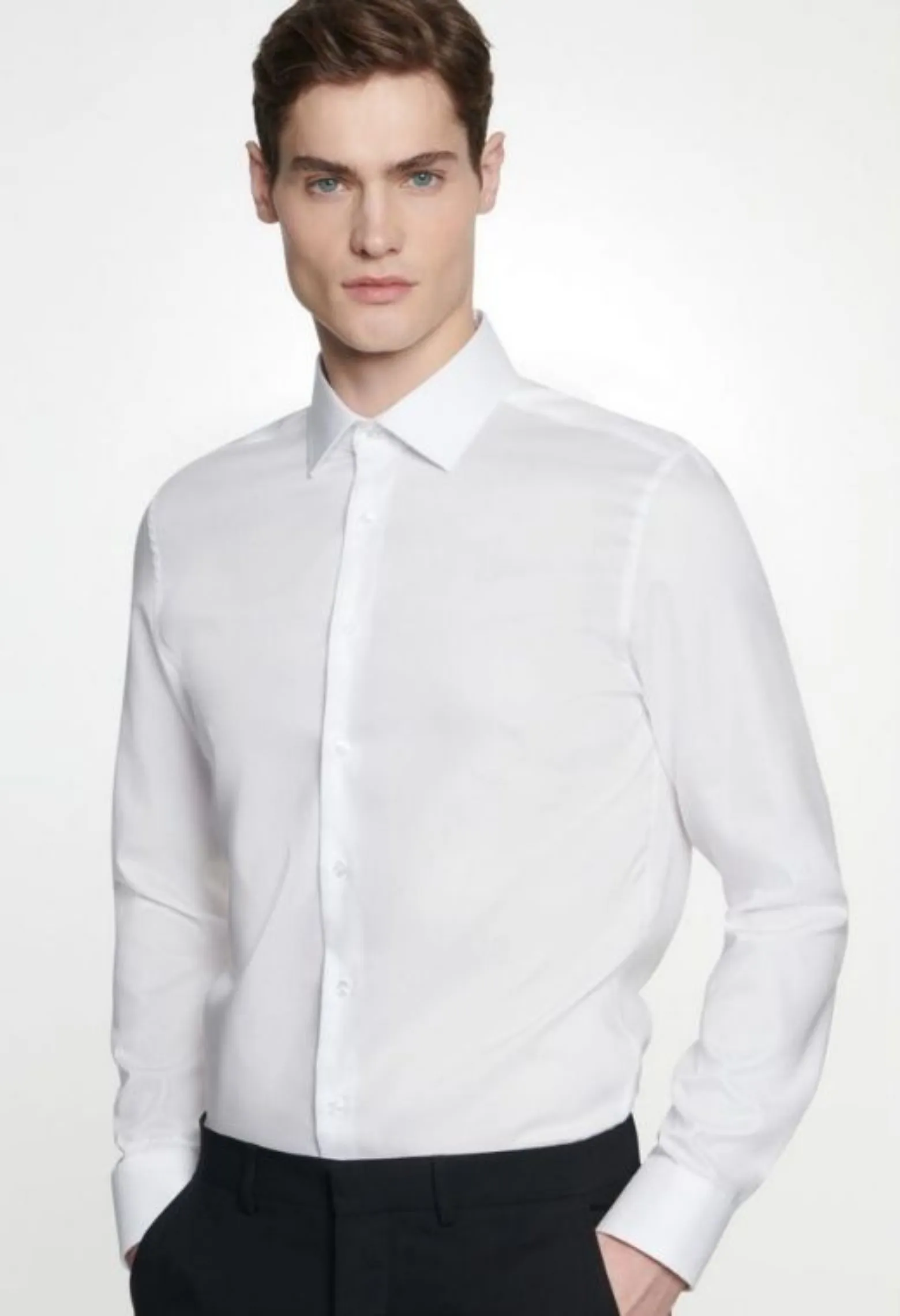 Chemise slim armurée blanche Taille 37 Couleur Blanc