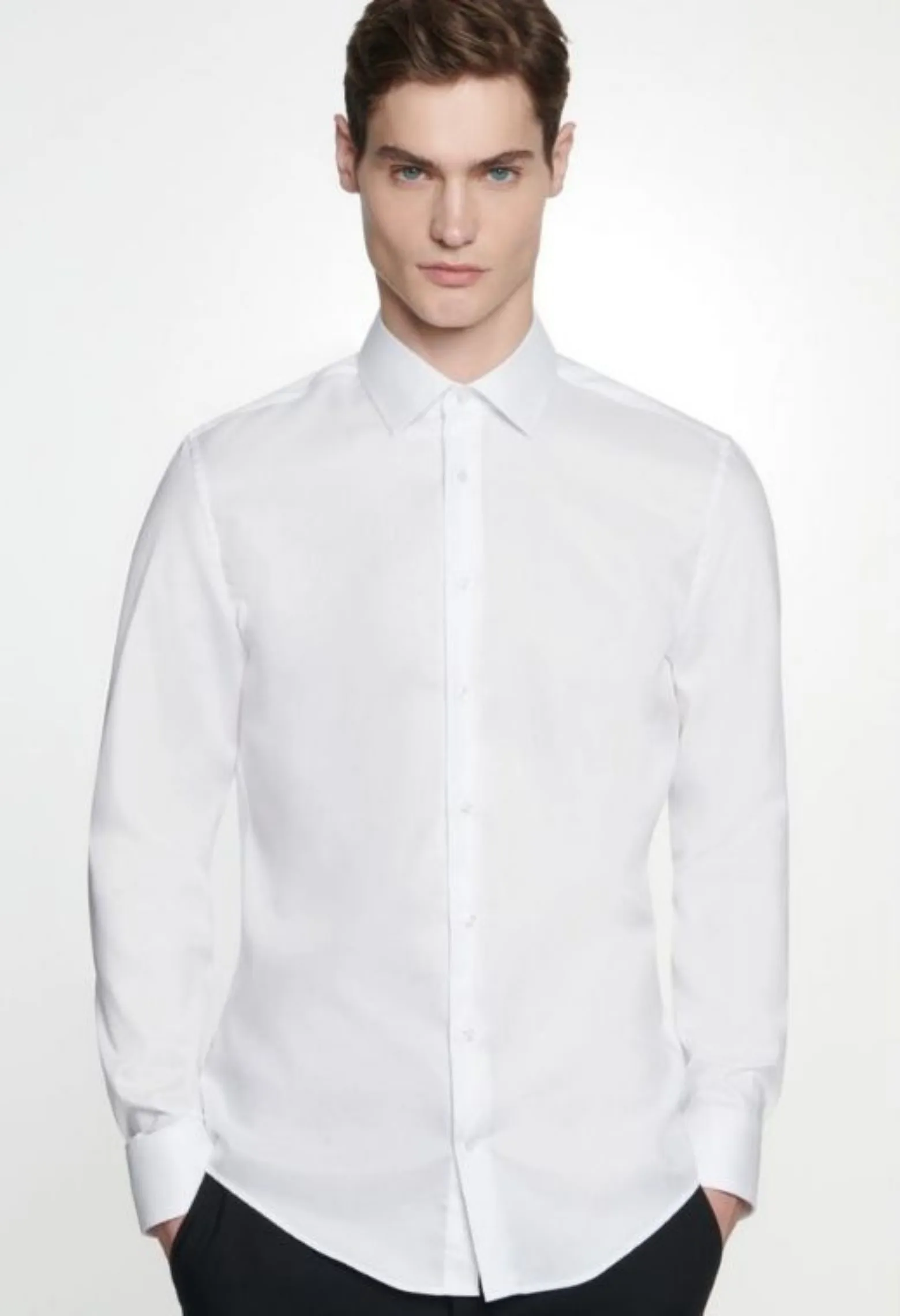 Chemise slim armurée blanche Taille 37 Couleur Blanc