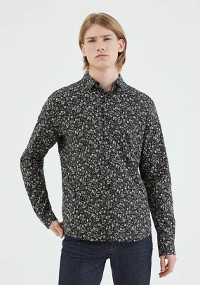 Chemise slim imprimé fleurs - Noir - IKKS MEN