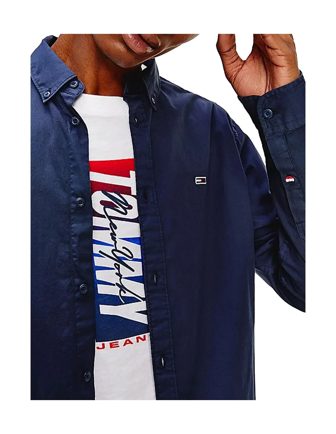 Chemise Tommy Jeans ref 52578 C87 Multi