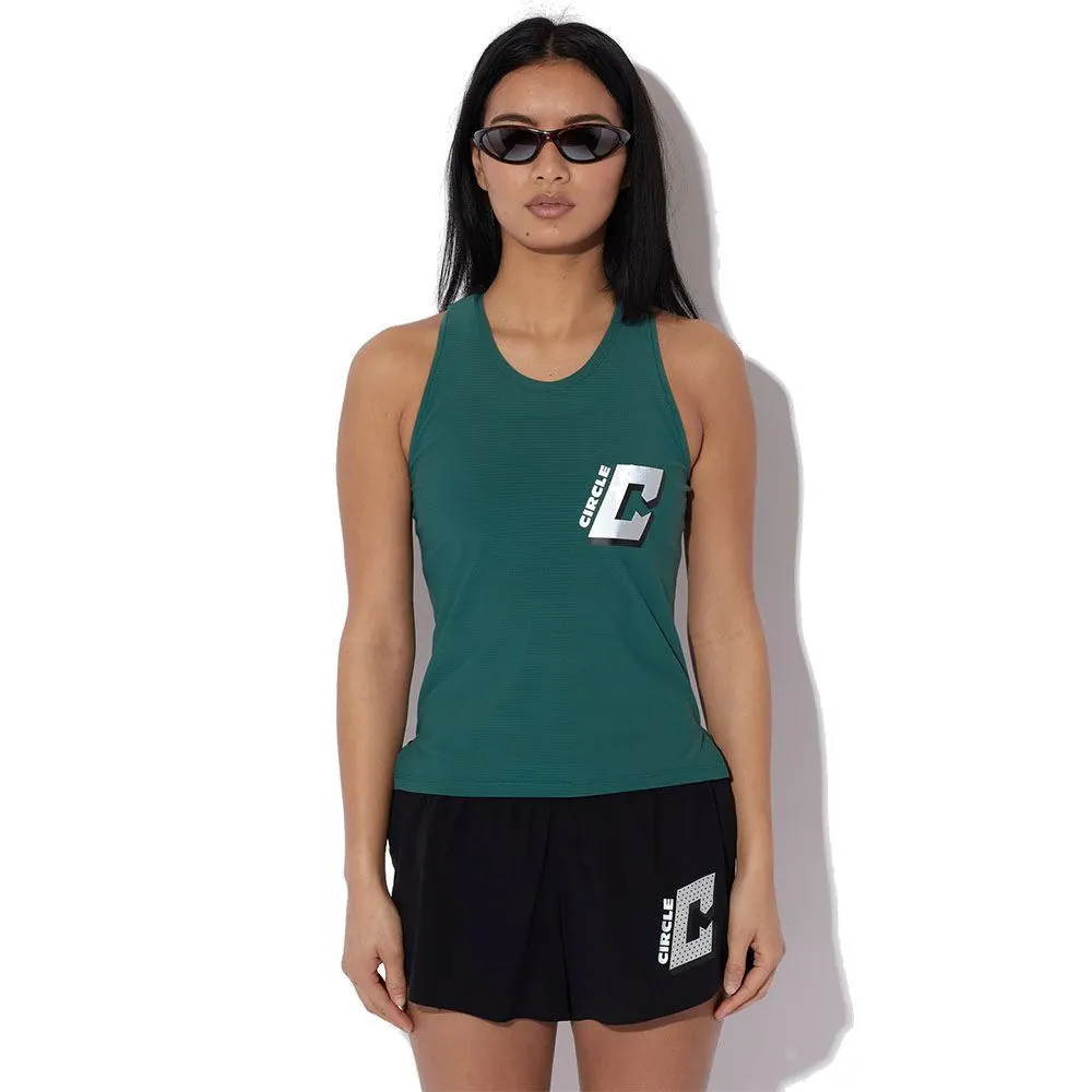 CIRCLE Débardeur LEGEND™ VEST WOMEN Vert - Débardeur de Running Femme