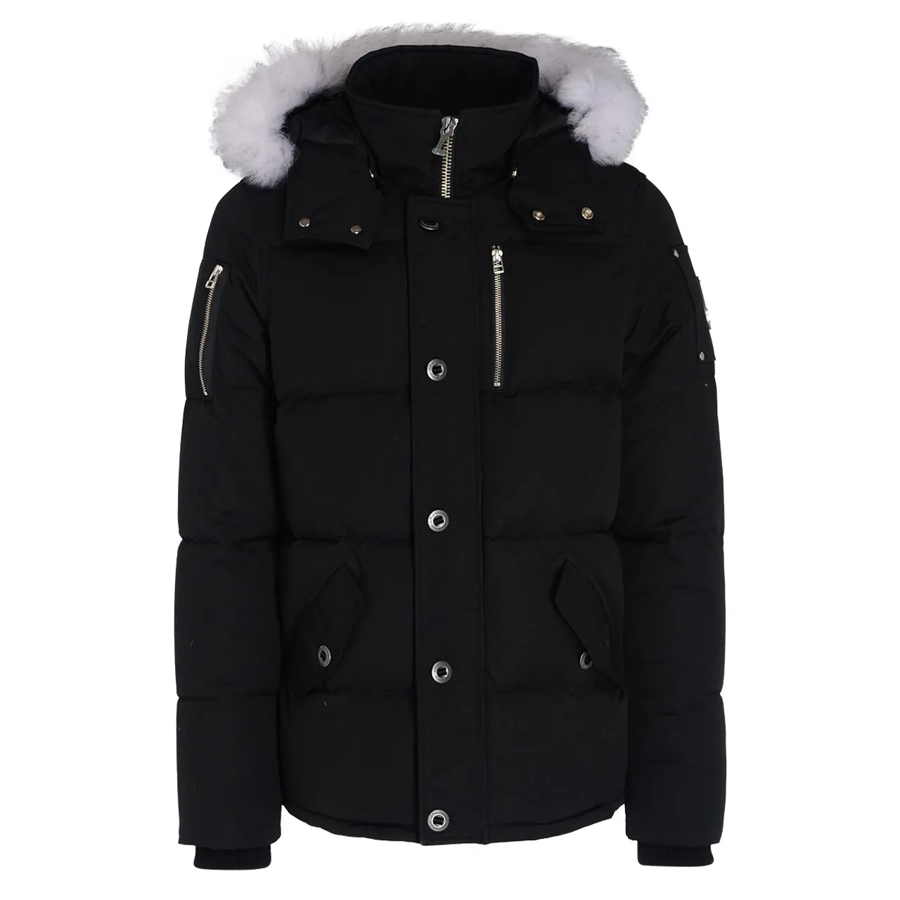 Doudoune  Moose Knuckles avec capuchon blanc 3Q noir