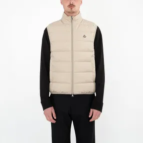 Doudoune Sans Manches Moncler Contrin Beige